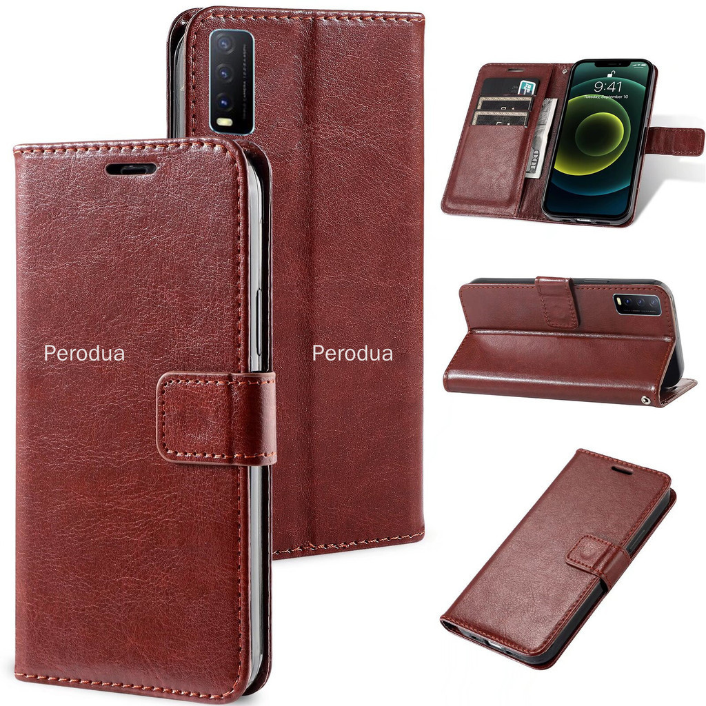 Flip Case Vivo Y12s Y12a Y11s Y20 Y20i Y20s V2026 V2027 V2028 V2029 V2032 V2033 V2034 V2038 V2039 V2042 V2083 V2068 กรณีหนัง PU