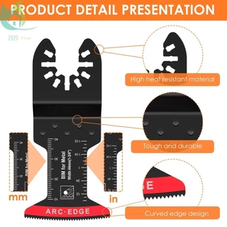10 ชิ้น Oscillating ใบเลื่อย Bimetal Oscillating Multitool ใบมีดที่แม่นยําตัดกว้าง Arc ใบเลื่อยตรง