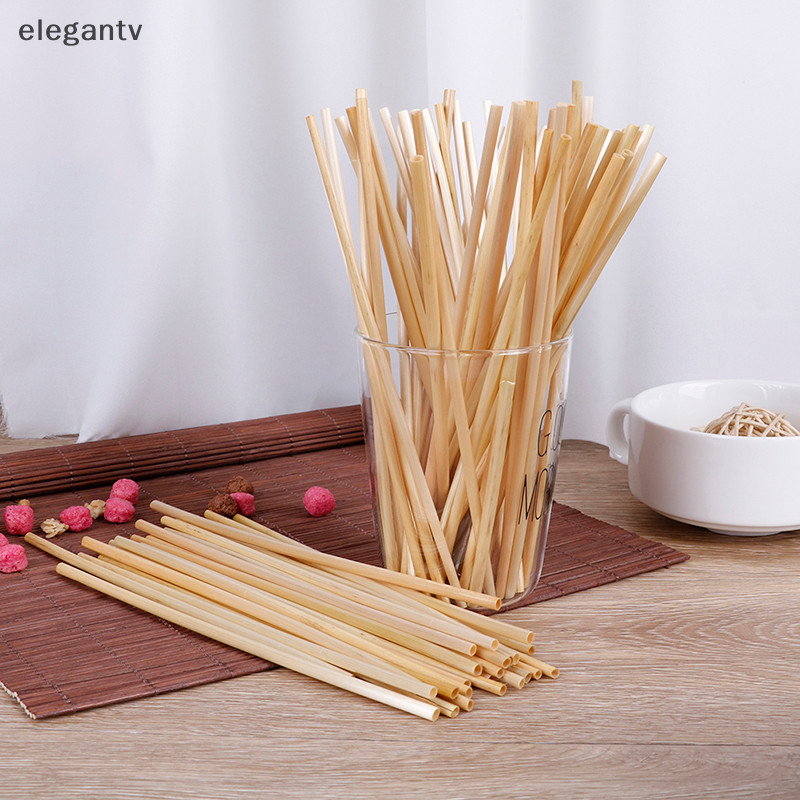 Egn 100 ชิ้น/แพ็ค A เกรด 20 ซม. ฟางข้าวสาลีหลอดเป็นมิตรกับสิ่งแวดล้อม N