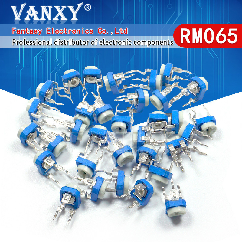 20pcs RM065 RM-065 100 200 500 1K 2K 5K 10K 20K 50K 100K 200K 500K 1M โอห์ม 100R 200R 500R variable Potentiometer อิเล็กทรอนิกส์ component