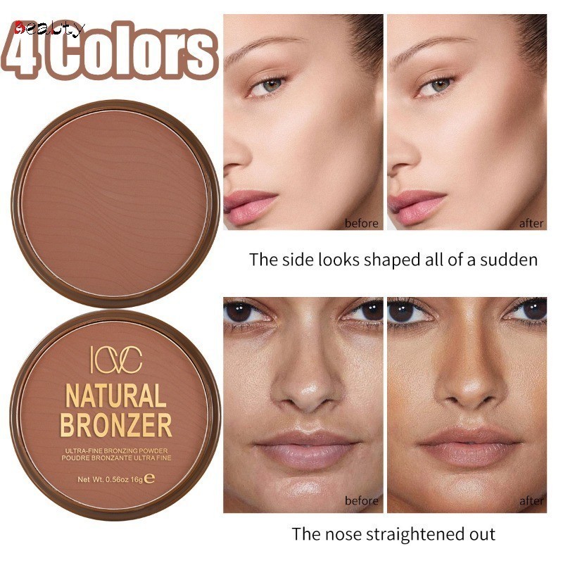 4 สี Dark Skin Bronzer Contour Palette Matte Brown Nose Shadow Cheek Profile Powder Natural Face Modify Nude Makeup Powder