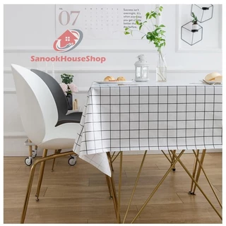 🔰 🎀ผ้าคลุมโต๊ะ ผ้าปูโต๊ะ pvc สี่เหลี่ยม ผ้าปูโต๊ะแบบหนา ลายตาราง tablecloth กันน้ำ buildmaster sn99