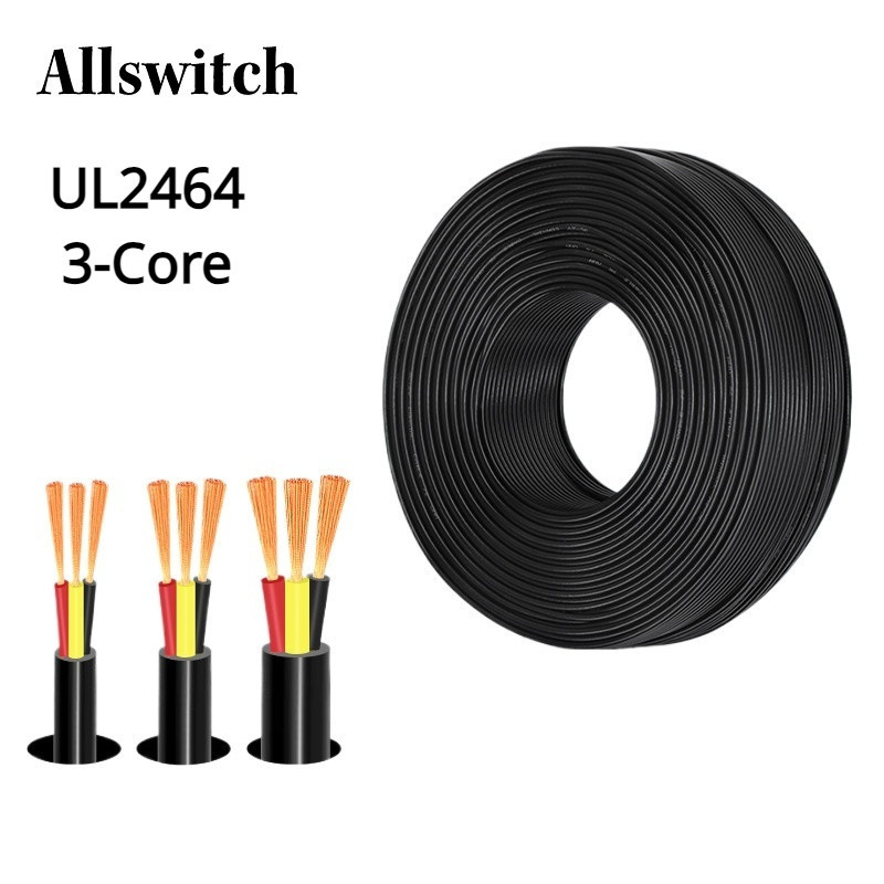 Ul2464 สายไฟ 3 คอร ์ สายไฟอิเล ็ กทรอนิกส ์ 28 26 24 22 20 18 AWG