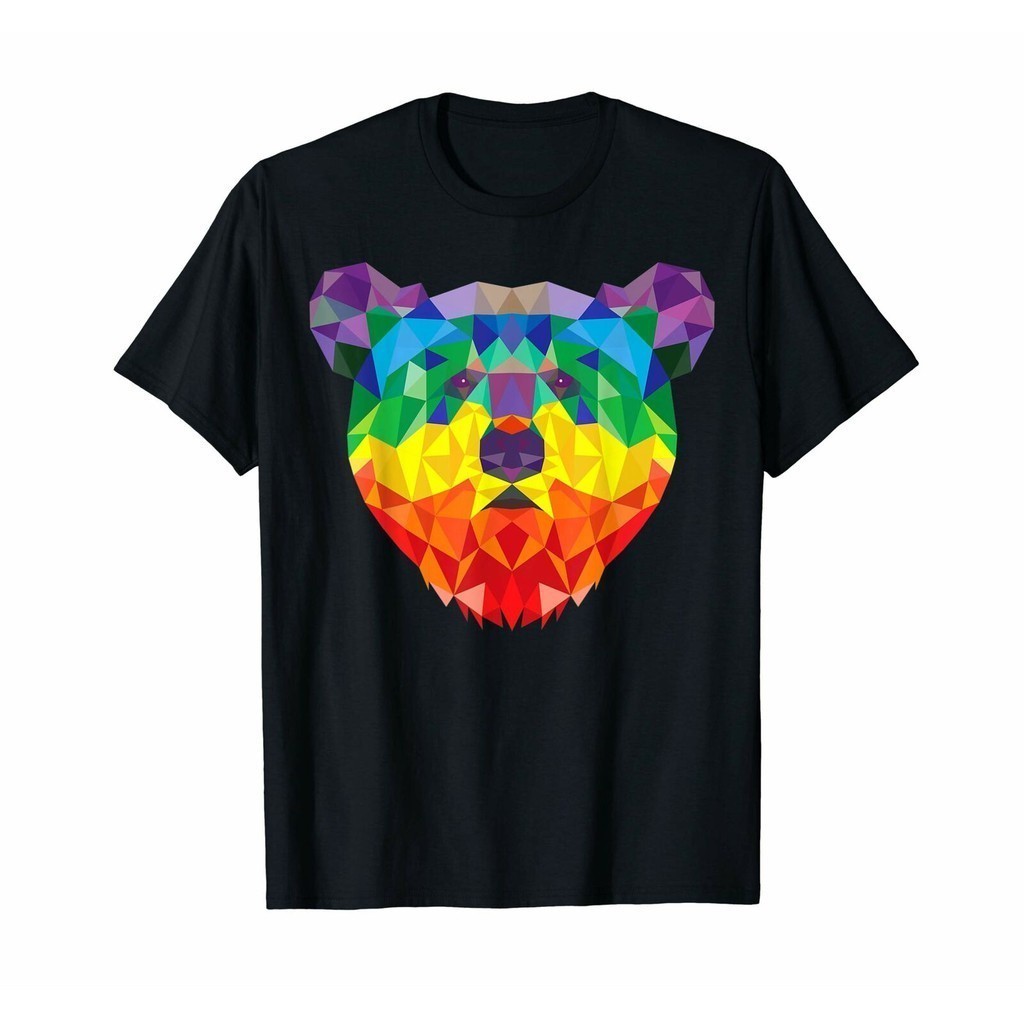 S-5XL [S-5XL]เสื้อแฟชั่นผญ - ☞TELmultiple สี 911 หมีเรขาคณิต LGBT ธงสายรุ้งเกย์ PRIDE เสื้อยืดผู้ชายเสื้ออินเทรน S-5XL