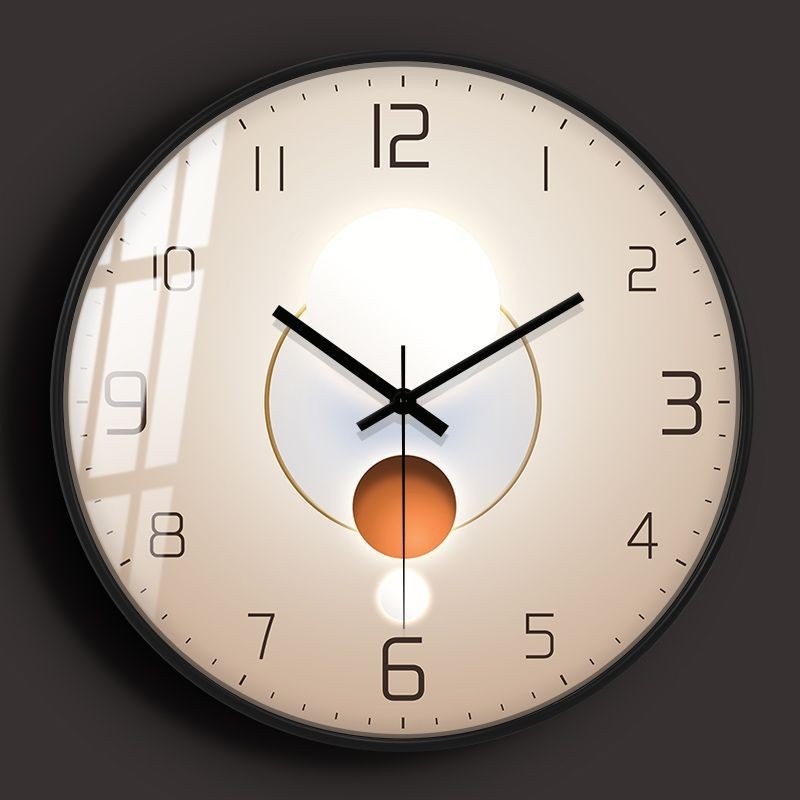 เงียบนาฬิกาดิจิตอลผนัง Analogue กับวันที่และสัปดาห์อุณหภูมิ Wilderness พร้อม Sunset Simple นาฬิกาควอตซ์ Non-ticing แบตเตอรี่ดําเนินการจอแสดงผล LCD สําหรับห้องครัว Farmhouse ห้องน้ํา - รูปที่ 6