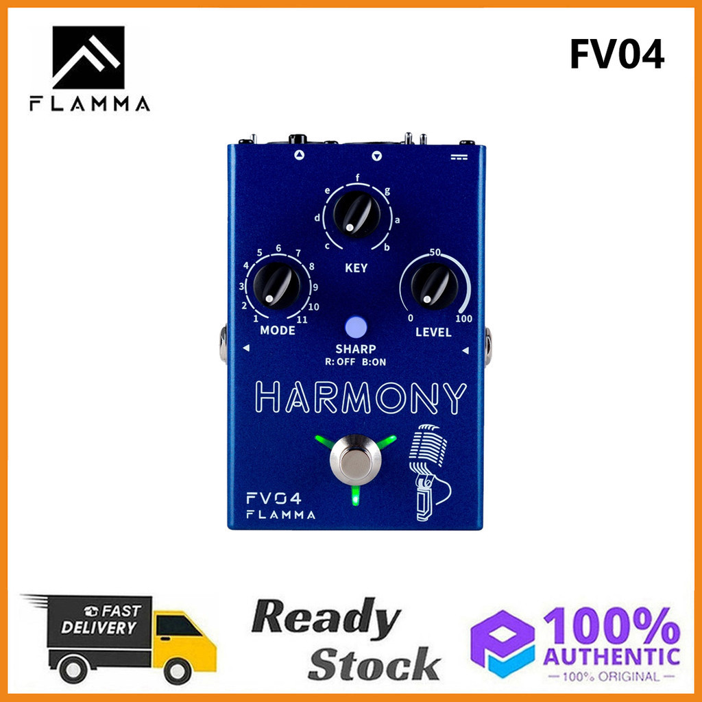 Original FLAMMA FV04 Vocal Effects โปรเซสเซอร ์ 12 Pitch 11 โหมด Harmony ที ่ แตกต ่ างกัน 48V Phantom Power