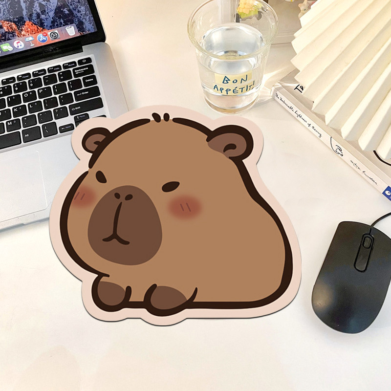 น ่ ารัก Capybara Mousepad การ ์ ตูนแผ ่ นรองเมาส ์ กันลื ่ นอุปกรณ ์ เดสก ์ ท ็ อปสํานักงาน