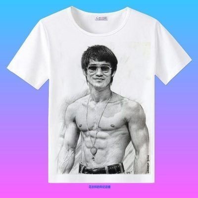 ราคาต่ำสุดของวันนี้ราคาต่ำสุดของวันนี้Bruce Lee T-shirt Men's Chinese Kung Fu Miss Bruce Lee Sports 
