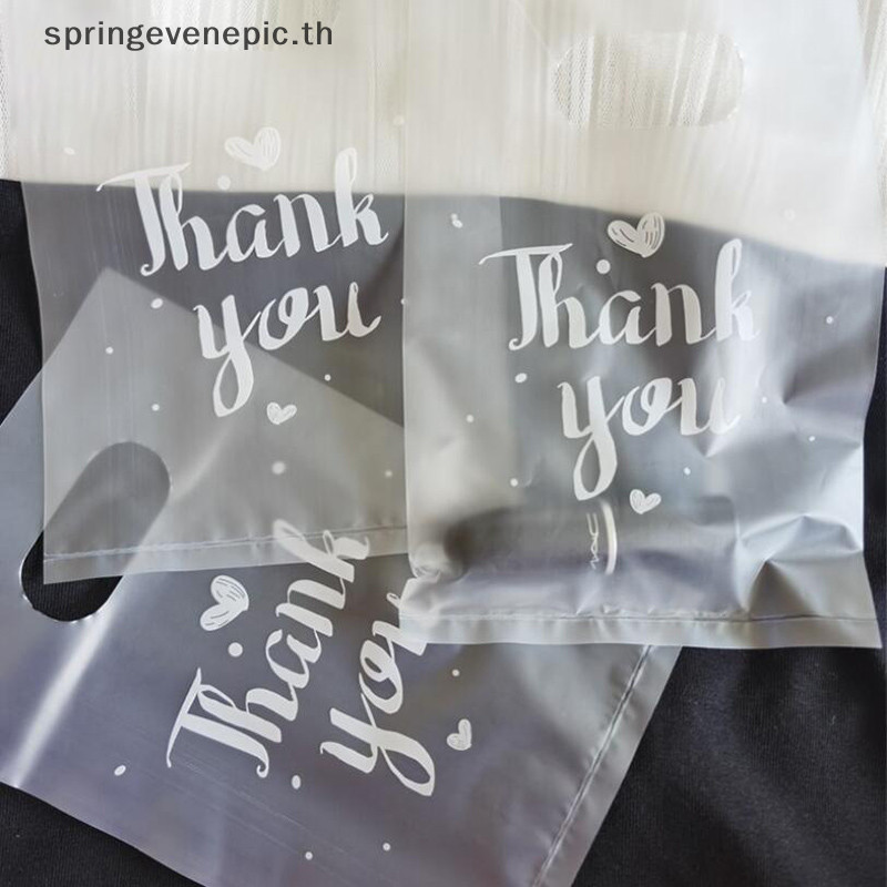 Springevenepic 100 ชิ ้ น Mini ขอบคุณถุงพลาสติกของขวัญงานแต ่ งงานถุงขนมช ้ อปปิ ้ งผู ้ ให ้ บริการกระเป ๋ าใหม ่