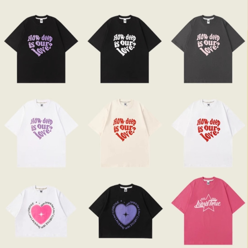 พร้อมส่ง เสื้อ เสื้อยืดแขนสั้น คอกลม โอเวอร์ไซซ์ สไตล์เกาหลี แฟชั่นสําหรับผู้ชายและผู้หญิง ผ้าฝ้ายแท้ 100%cotton T-shirt