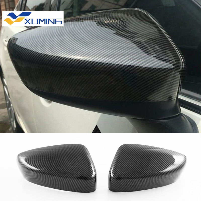 Xm-สําหรับ MAZDA 2 2015-2021 รูปแบบคาร์บอนไฟเบอร์ฝาครอบกระจกมองข้างรถยนต์ trim,MAZDA2 กระจกมองหลัง g