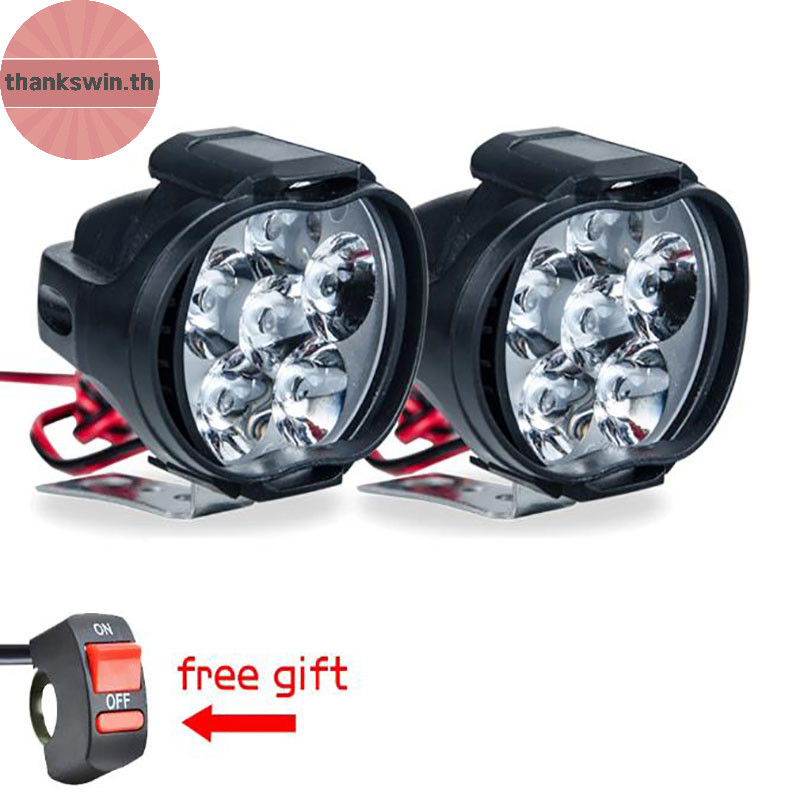 Thankswin 1 LED ไฟหน ้ ารถจักรยานยนต ์ สีขาว Super Bright 6 LED Work Spotlight th