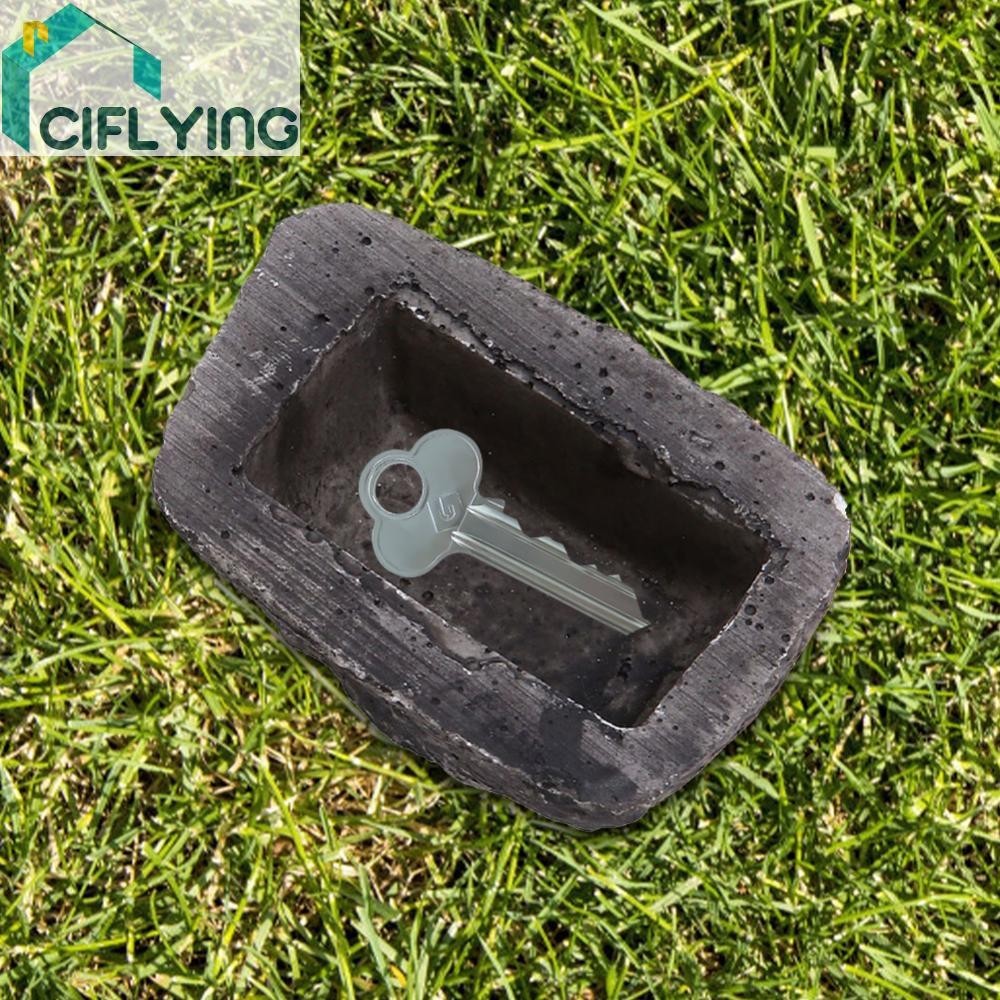Hide-a-spare-key Fake Rock Key Storage Box Secret Outdoor Key Holder Safe Box [Ciflying.th ]