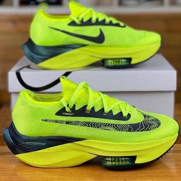 Nike Air Zoom alphafly Next % รองเท้าวิ่งผู้ชายรองเท้ากีฬามาราธอน alphafly Next Green/Black Size 40-