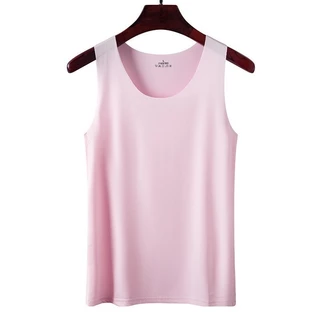 เสื้อกล้าม ผ้าไหม ระบายอากาศ สีพื้น สําหรับผู้หญิง