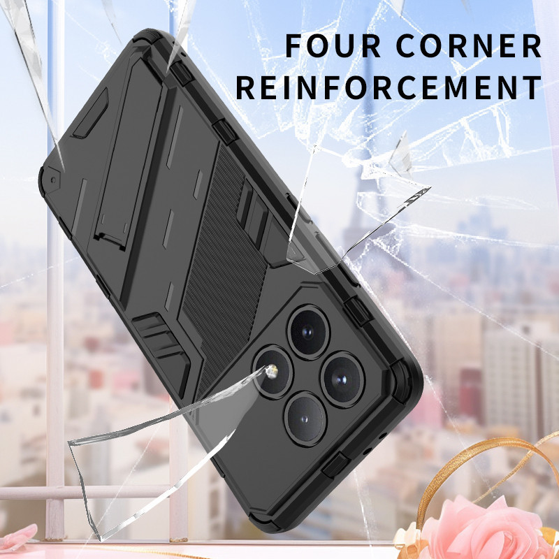 Lenuo พร้อมขาตั้งเคสโทรศัพท์สําหรับ Xiaomi Poco X7 F6 F5 X6 X5 Pro 5G M6 Pro 4G Case ปลอกแม่เหล็กกันกระแทกฝาครอบ Griptok ป้องกัน (ยืนขึ้นแนวตั้งหรือแนวนอน) - รูปที่ 4