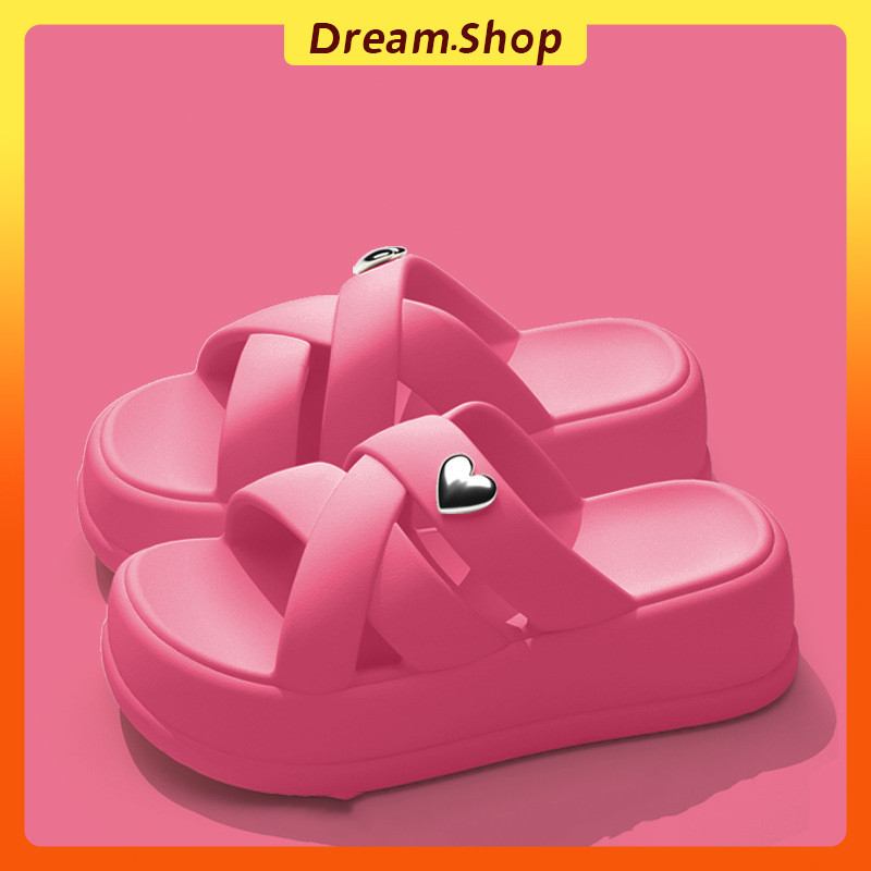 「DR」 รองเท้าแตะผู้หญิงแฟชั่นรองเท้าแตะหนาsoledฤดูร้อนสไตล์ใหม่สบายๆall-match EVA Anti-Slipสวมใส่ด้านนอกชายหาดกลางแจ้งขนาด: 35-40