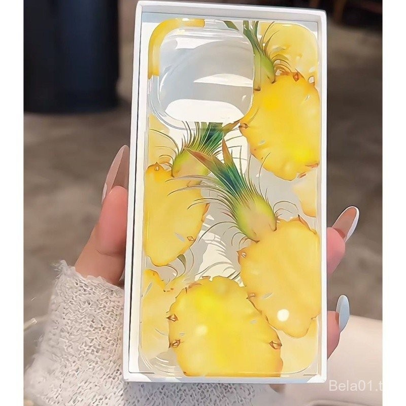 เคสโทรศัพท์โทรศัพท์เหมาะสําหรับiphoneฤดูร้อนสับปะรด15promaxเคสโทรศัพท์14/13/12 Soft Case XR/XSMAX/8p Shock-resistant 7p Creativeป้องกันกรณีQC9I