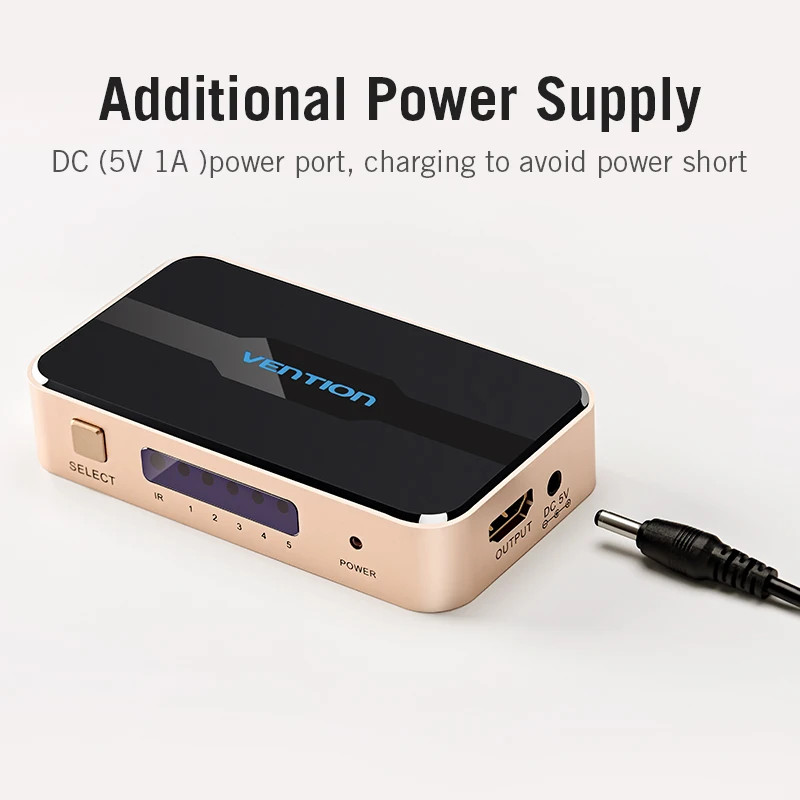 Vention HDMI Splitter 5 in 1 out 4K/30Hz HDMI 5x1 3x1 อะแดปเตอร์สําหรับ XBOX 360 TV Mi Box Switch PS5 PS4 3 in 1 out HDMI 2.0 Switcher