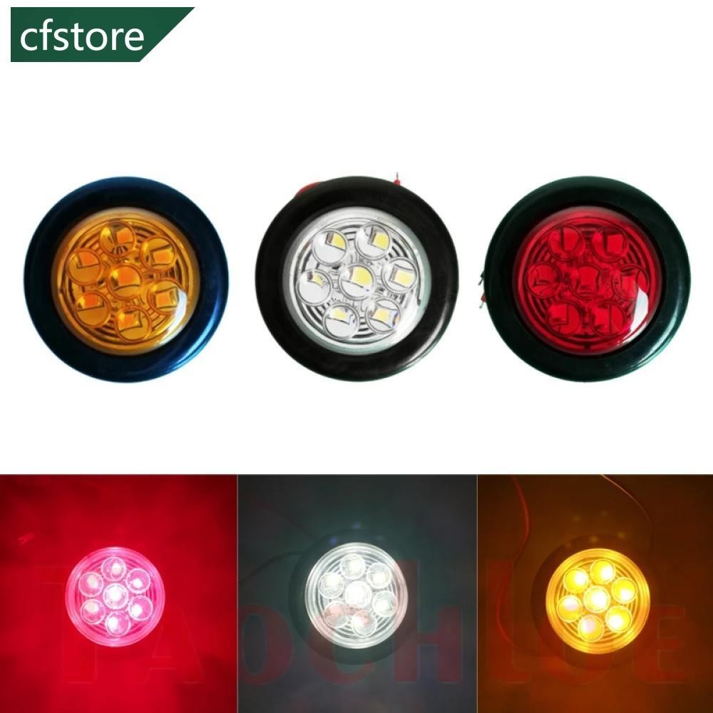 Cfstore 1PC 12V/24V รถบรรทุกด้านข้างไฟ Trailer Clearance ไฟ LED Marker ไฟรอบ Wagon ด้านหลัง F2O7