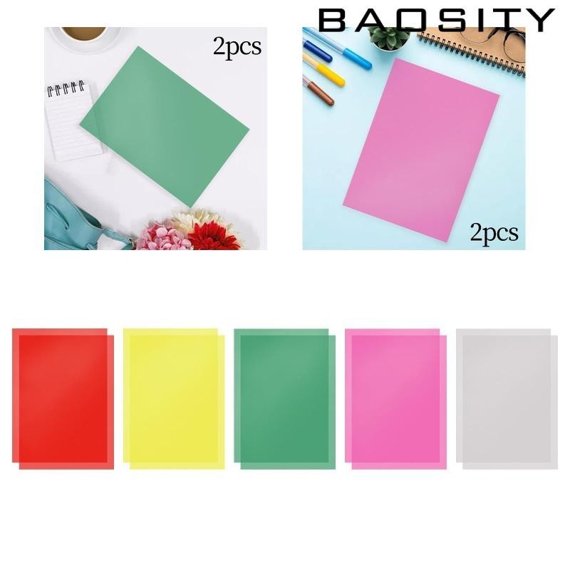 [Baosity] 2x PVC Translucent Pp Sheet Correction Overlays สีสําหรับ