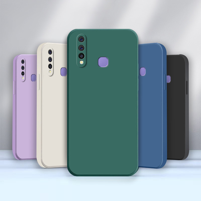 เคส VIVO Y17 VIVO Y15 2020 VIVO Y12 VIVO Y19 VIVO Y11 2019 ซิลิโคนเหลวยางธรรมดา Fundas Protector ฝาค