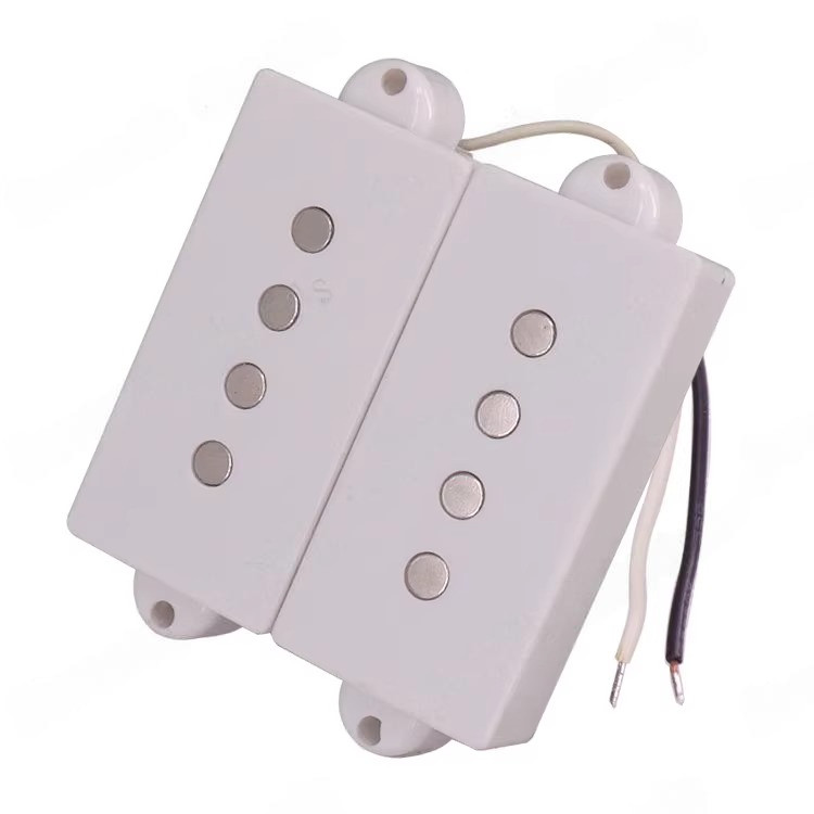 Cl- (Spot) PB Electric Bass Pickup, Electric Bass Segmented Open Pickup, Electric Bass Pickup, สีขาว