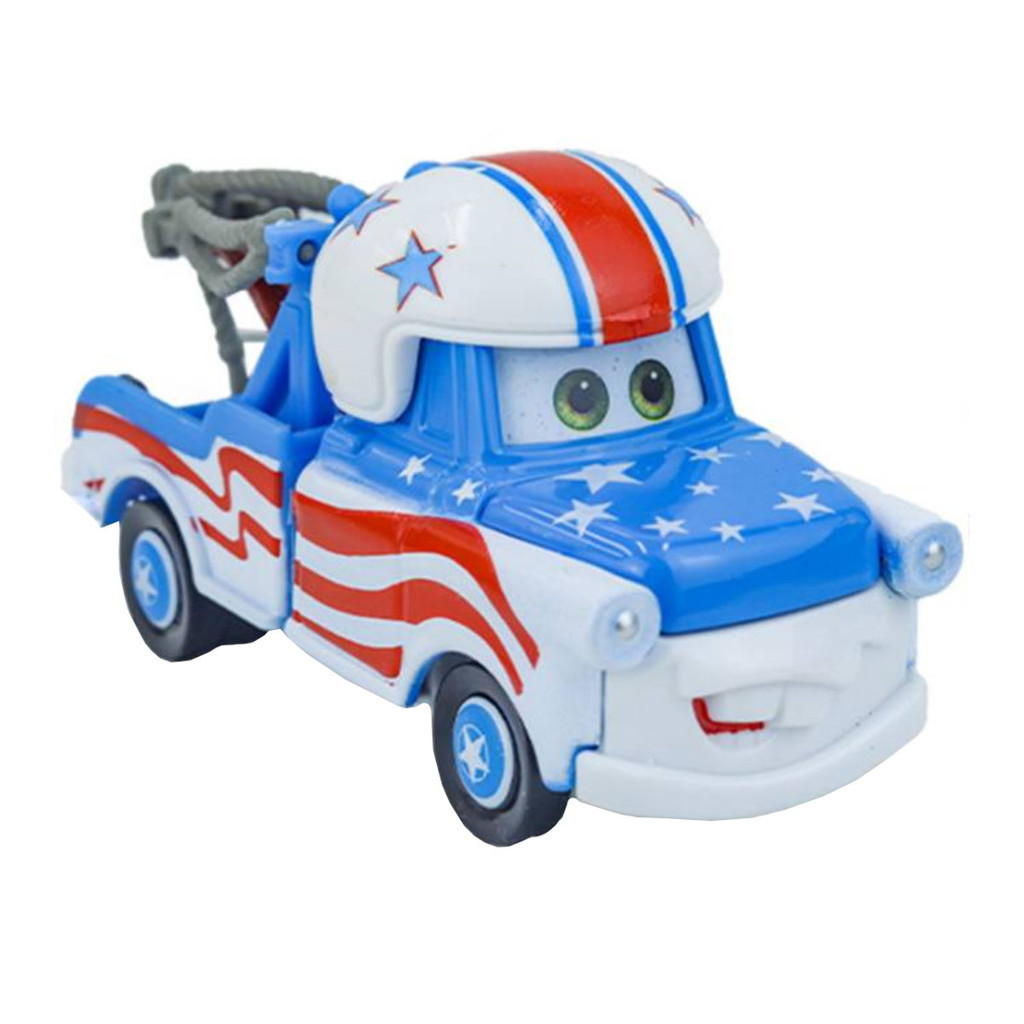 Disney Pixar Cars McQueen หมวกกันน็อค Mater รถเหล็กโมเดลการ์ตูนรถของเล่นเด็ก