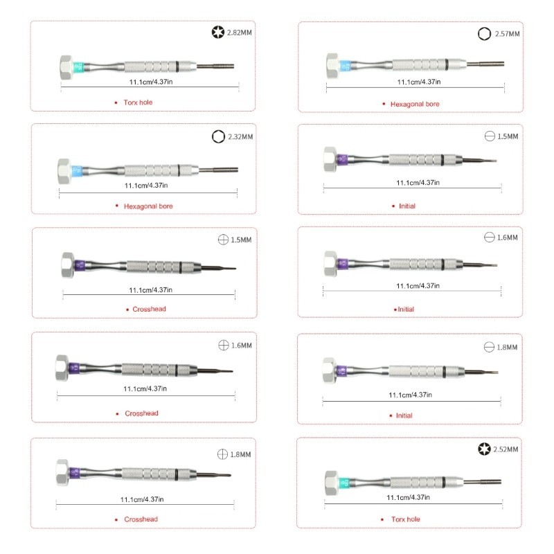 AMOOND นาฬิกาโทรศัพท์ซ่อมแว่นตาไขควงสําหรับกรอบออปติคอลแท็บเล็ตโทรศัพท์นาฬิกาแว่นตากันแดดและความแม่น