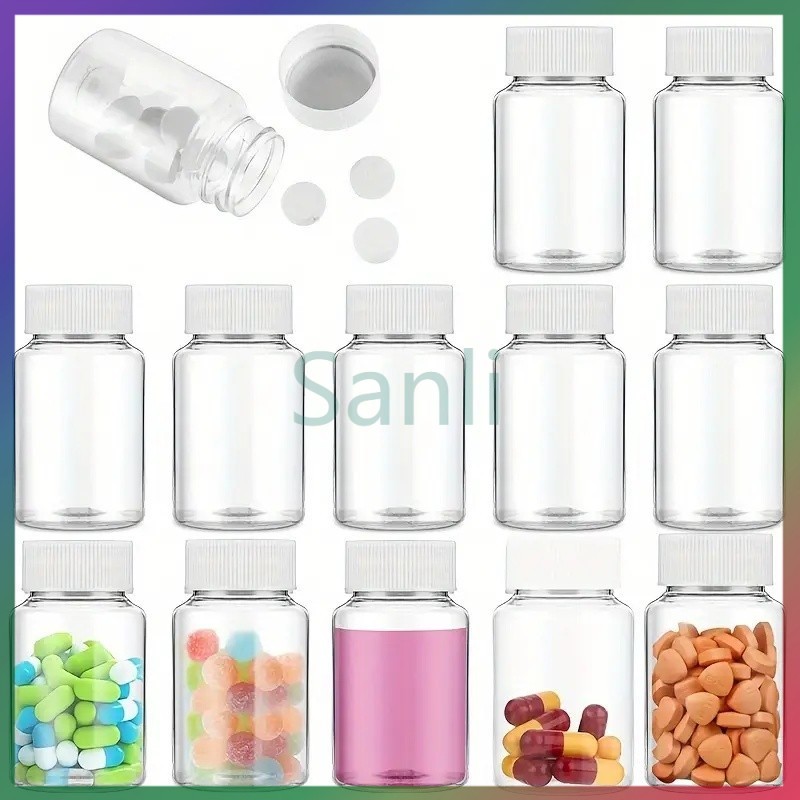 Sanli ขวดพลาสติกPETใส 20/30/50/100 ml ฝาเกรียวปิดสนิทพกพาสะดวก ขวดใส่ยา ใส่เครื่องดื่ม