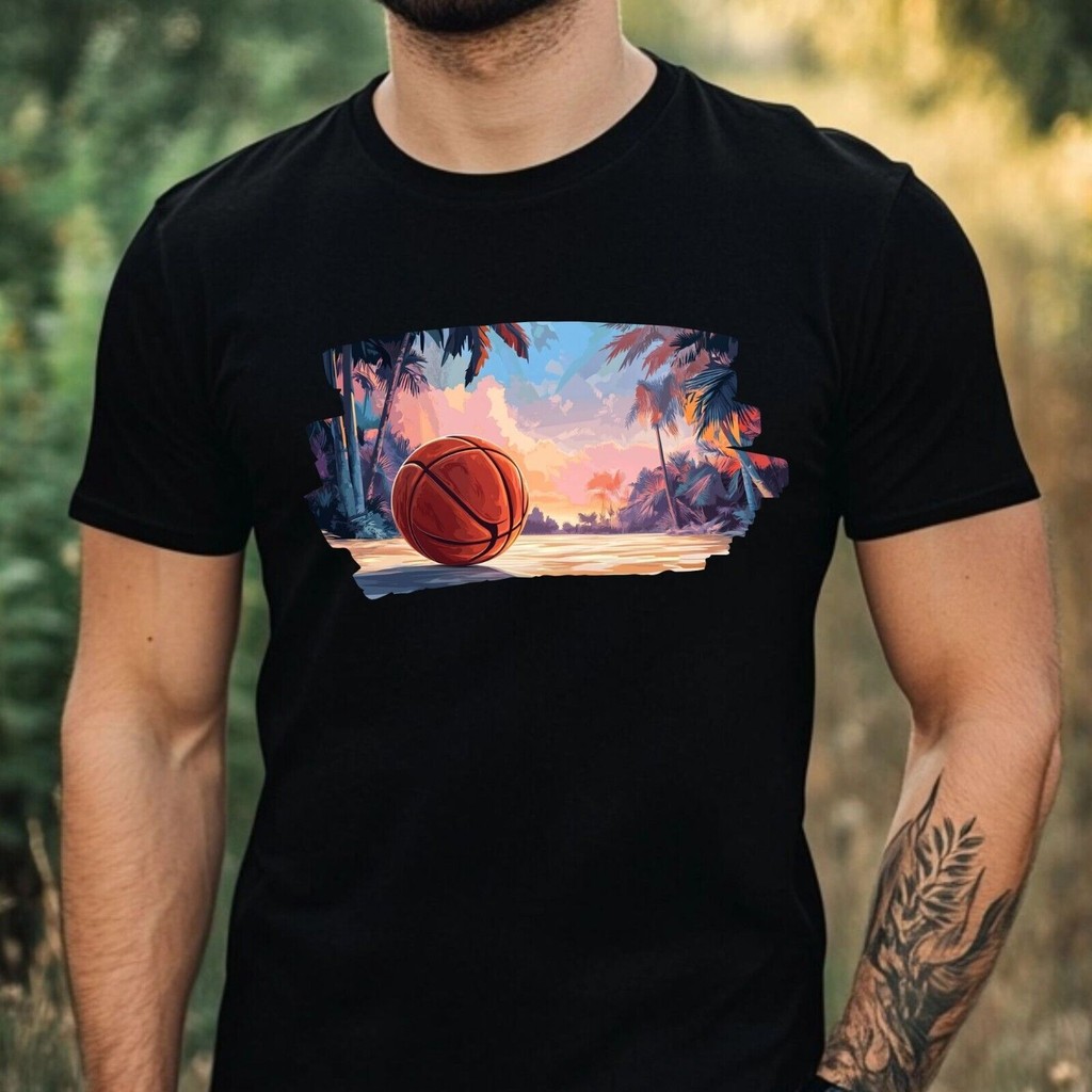 เสื้อยืดผ้าฝ้ายธีมบาสเก็ตบอลบุรุษขนาด Xs ถึง 3Xl-Er8T052