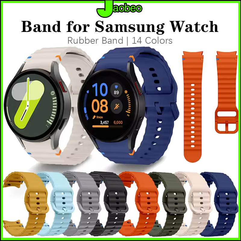 สายซิลิโคนไม่มีช่องว่าง 20 มม for Samsung Galaxy Watch FE 7 6 5 4 44 40มม. 4 6 Classic 43 47 42 46 5 Pro 45มม.