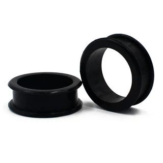 1 คู่ซิลิโคนอ่อนนุ่มสีดําสีขาวโปร่งใส Auricle เนื้อสีหู Expander เจาะหู Expander 4-50 มม.