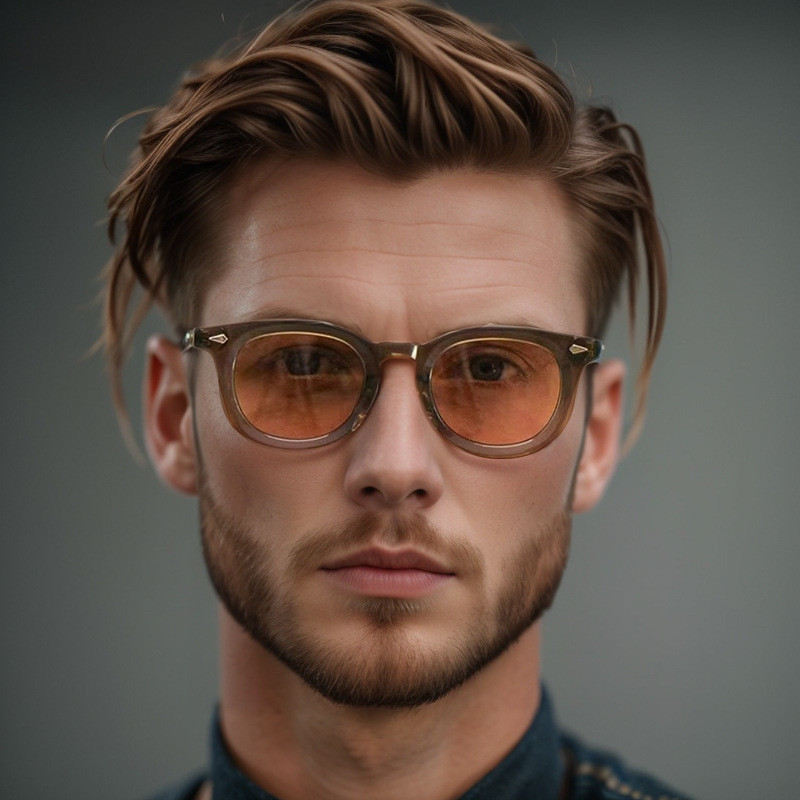 Retro รอบผู้ชายแว่นตากันแดดแฟชั่น Clear Ocean เลนส์ Shades UV400 ผู้หญิงแนวโน้ม Rivets แว่นตา