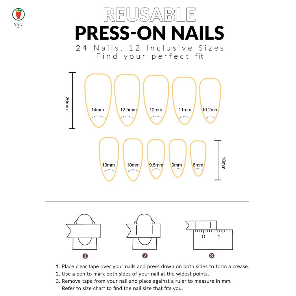 เล็บปลอมสีดําสีขาวมันวาวพร้อมเล็บปลอมที่ยืดหยุ่นเป็นพิเศษพิมพ์ลายหัวใจ