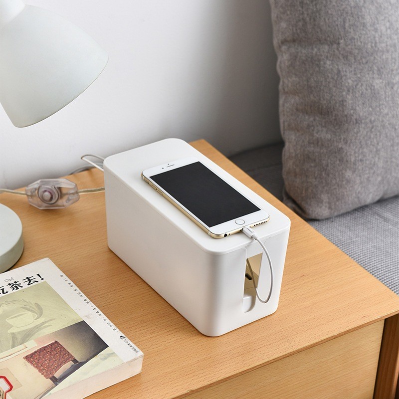 ซ็อกเก็ตซ็อกเก็ตกล่องเก็บรางปลั๊กไฟสายไฟสายเคเบิลข้อมูลที่ชาร์จ ที่เก็บสายไฟ เครื่องมือที่มีประโยชน์ ฮับเดสก์ท็อป - รูปที่ 2