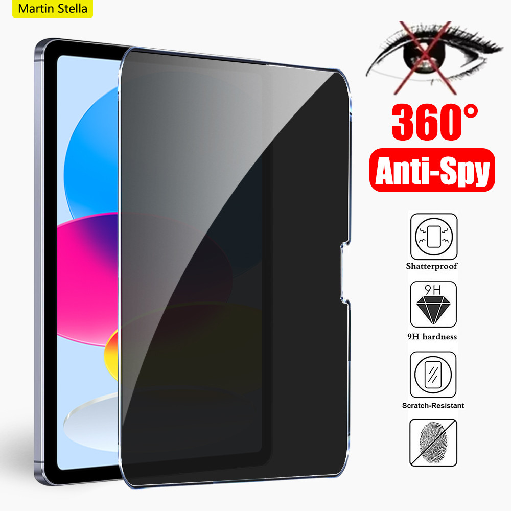 360° ความเป็นส่วนตัวป้องกันหน้าจอกระจกนิรภัยสําหรับiPad Air11 13 M3 2025 iPad Air 11 5 Pro 13 M2 M4 12.9 11th 10th 9th Generation Mini 7 6 5 8 Anti-Spyฟิล์ม