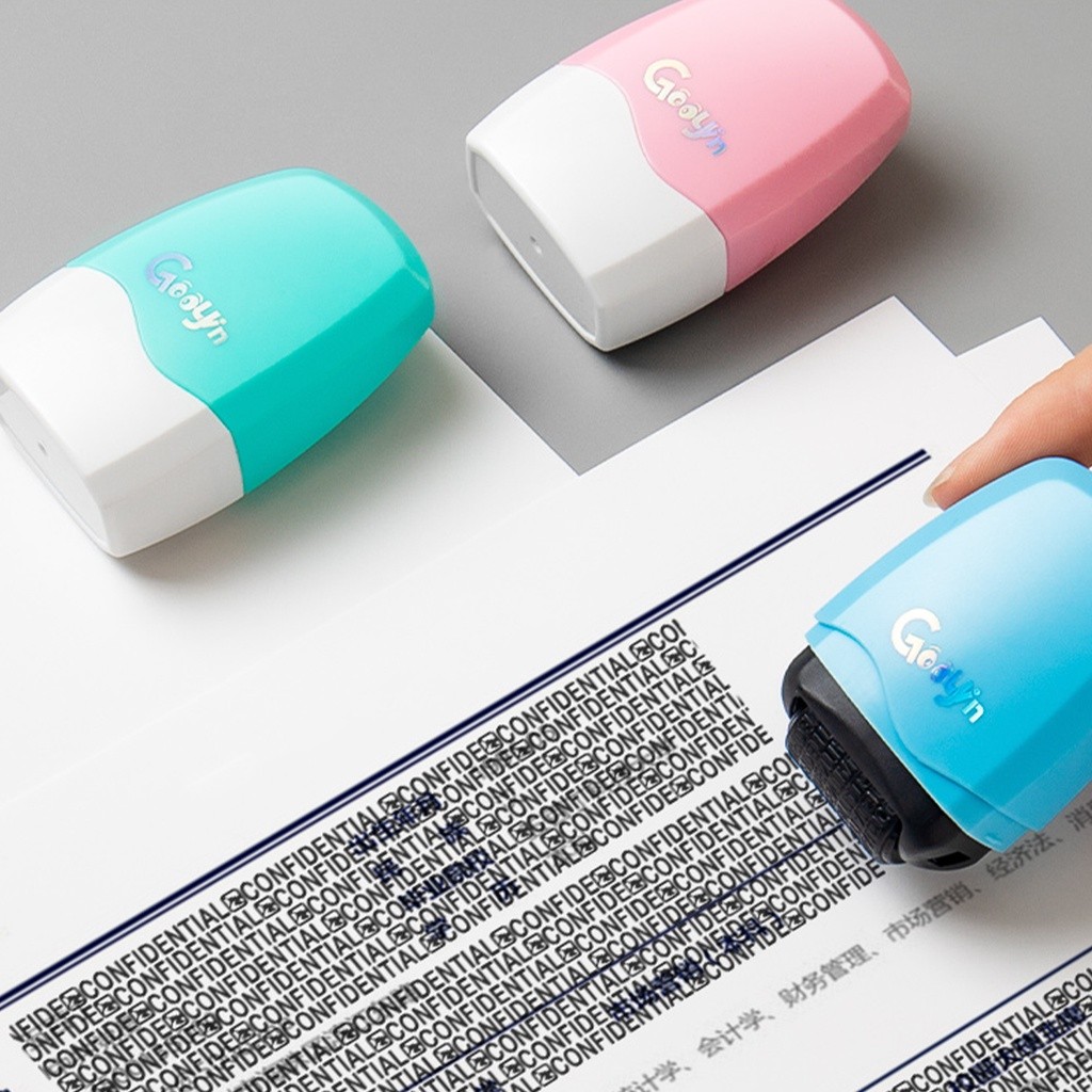 ลูกกลิ้งปิดข้อความ ลูกกลิ้งซ่อนข้อความ ปิดที่อยู่ ลบข้อมูล คัตเตอร์ พกพาสะดวก  สามารถเติมหมึกได้ - รูปที่ 4