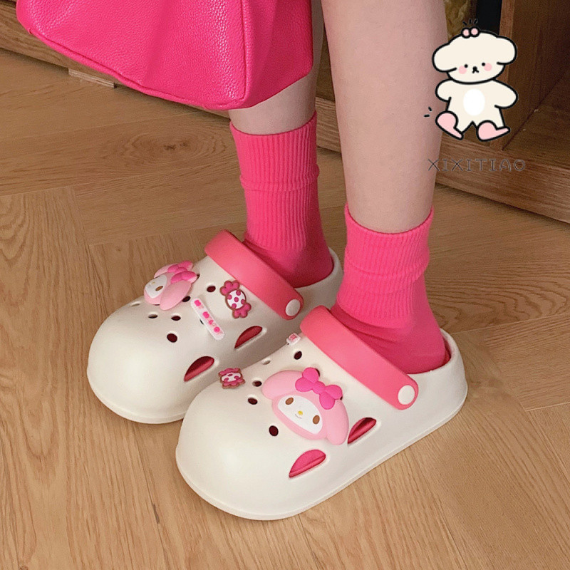 Xitiao Girls Cute Melody Hole Shoes EVA Soft Sole