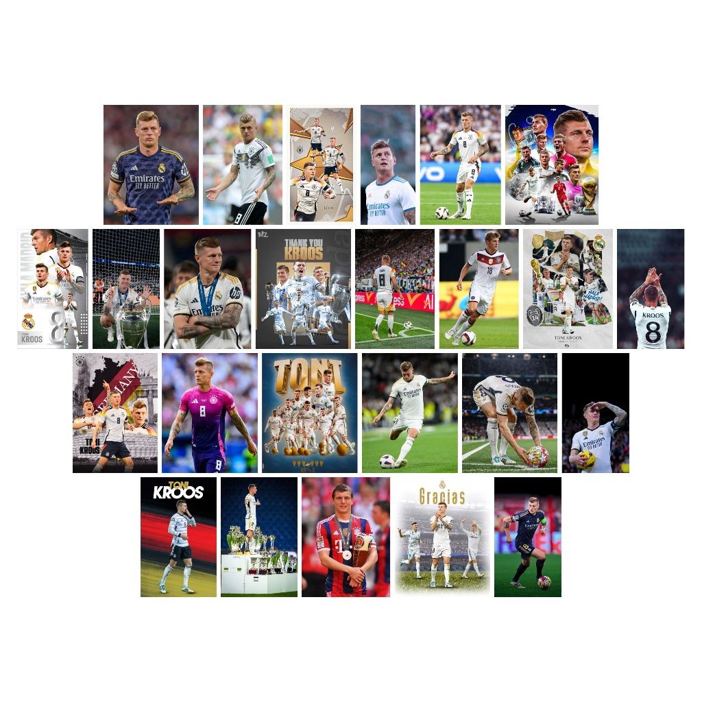 ชุดสติ๊กเกอร์ฟุตบอล Toni Kroos Real Madrid 25 ชิ้น