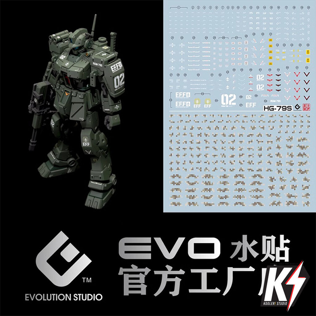 Waterdecal EVO HGUC RGM-79S GM Spartan #ดีคอลน้ำสำหรับติดกันพลา กันดั้ม Gundam พลาสติกโมเดลต่างๆ