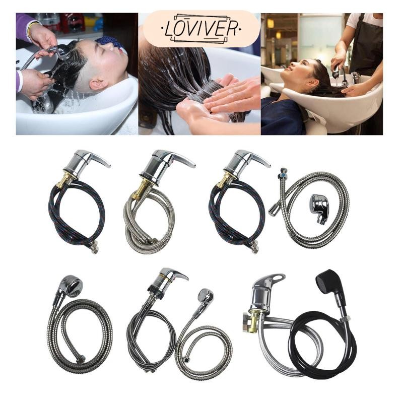 LOVIVER Salon แชมพูก๊อกน้ําสแตนเลสโลหะผสมสังกะสี Backwash Unit ฝักบัว