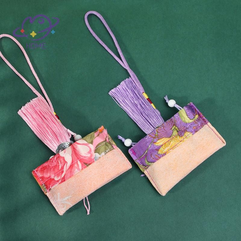 [mayhome] สไตล์จีนผ้าไหมผ้าปักกระเป๋าเย็บปักถักร้อยซองผ้ากระเป๋า sel จี้ Drawstring กระเป๋าสําหรับเครื่องประดับของขวัญกระเป๋า {TH}
