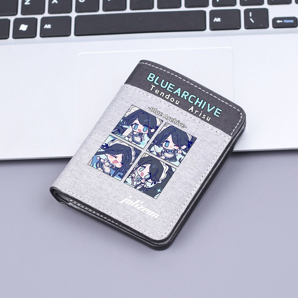 กระเป๋าใส่เหรียญ Blue Archive สินค้ากระเป๋าสตางค์ใบสั้น Bird Touring Star Wild Sand Wolf White Alice Card Holder