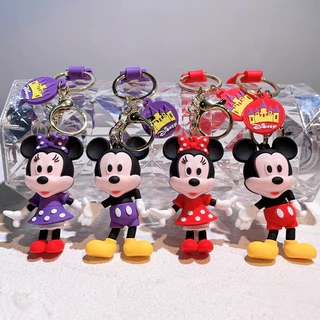Mickey & Minnie อีพ็อกซี่เรซิ่นพวงกุญแจ Charm รถ/กระเป๋า/อุปกรณ์เสริมของขวัญน่ารัก Disney-Inspired พวงกุญแจ