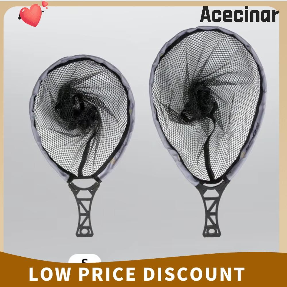 Acecinar หัวตกปลา, สีดํานาโนผ้าตาข่ายตกปลา Landing , ตาข่ายพับตกปลาลึกป้องกันตะขอ