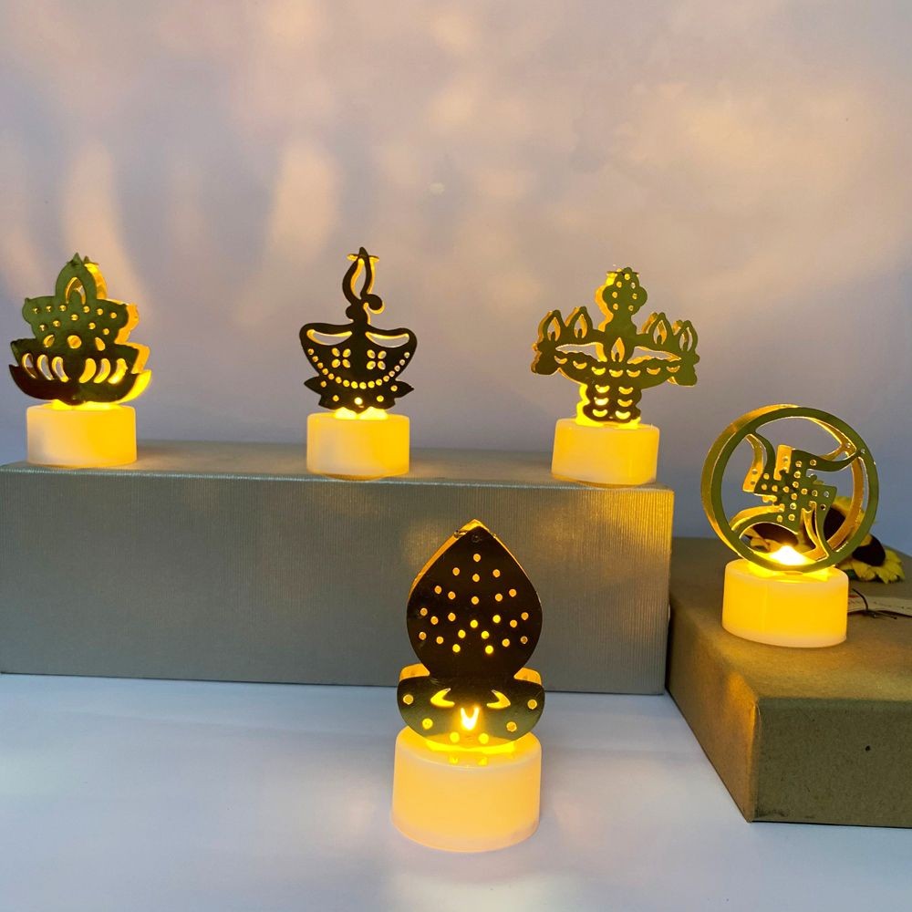 ไฟเทียนตกแต่งเทศกาล Diwali อินเดีย Diy ไนโตรเจนขยายรอบ灯节 Diwali度装饰 กลายเป็น 灯 Diya电子 夜光艺小灯19.76