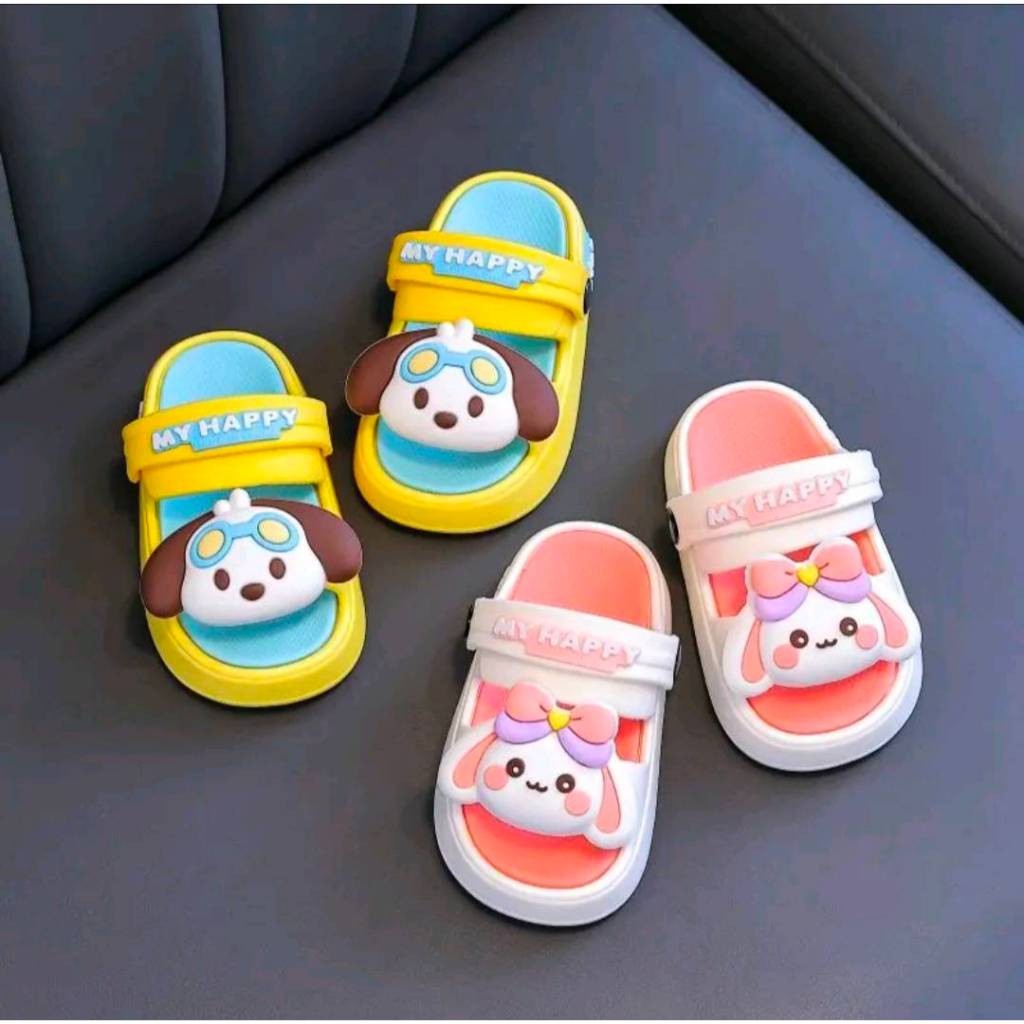 รองเท้าแตะ พื้นนิ่ม ป้องกันการลื่น พิมพ์ลายการ์ตูน สําหรับเด็กผู้ชาย และเด็กผู้หญิง