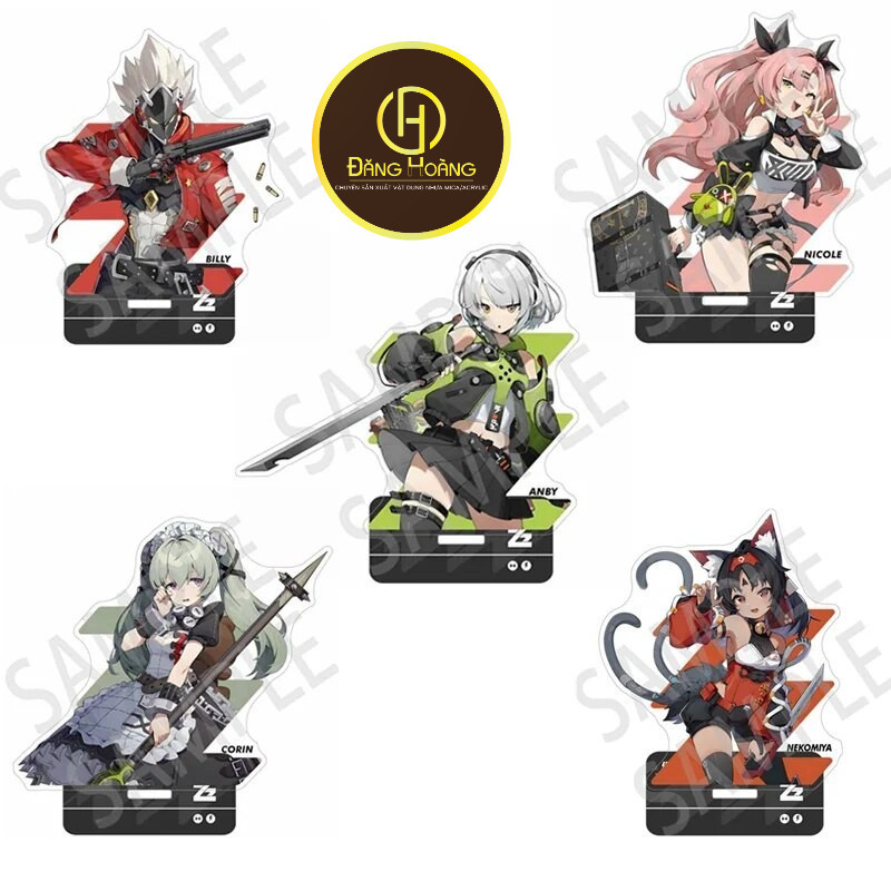 Zenless Zone Zero Standee รุ่น Hoshimi Miyabi Corin Wickes Billy Nicole Demara Study มุมตกแต่งโต๊ะ A