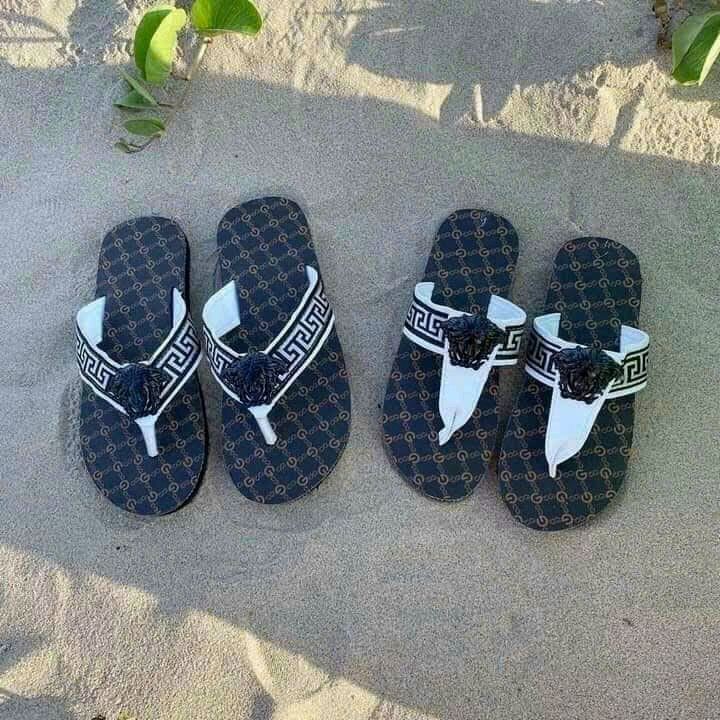 Gg รองเท้าแตะคู่ชายและหญิงสีน้ําตาล .sp868 ยาง Jean Copper Sole Sandaly รองเท้าแตะ